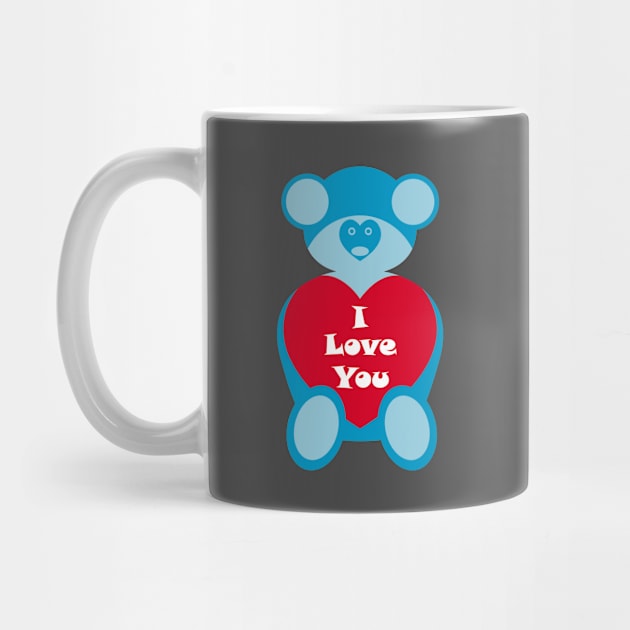 Blue Teddy Bear by tmsarts